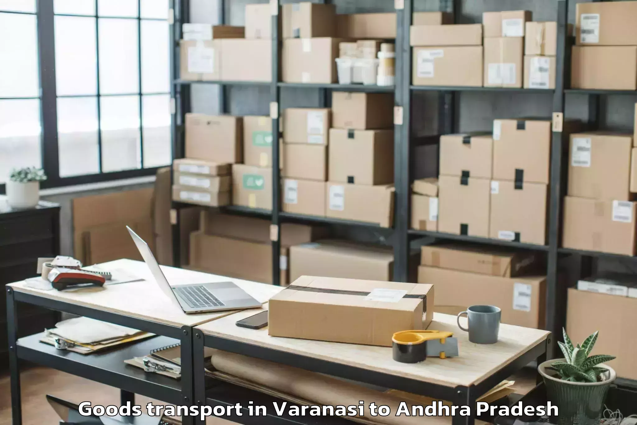 Professional Varanasi to Mandavalli Goods Transport